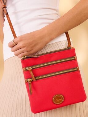 Dooney & Bourke Nylon North South Triple Zip Crossbody Bag